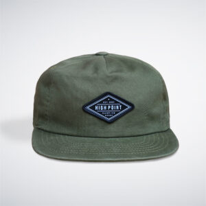 diamond logo army green strap back hat