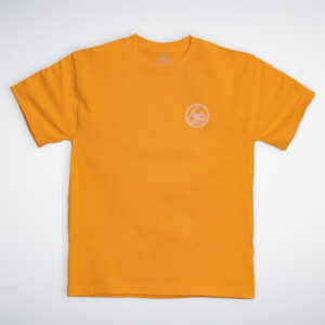 circle logo t shirt gold